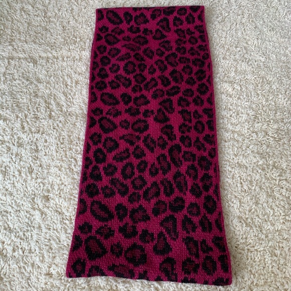 Coach Accessories - Coach Ocelot Infinity Scarf Cranberry Cheetah New